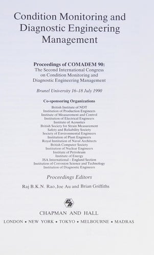 Condition monitoring and diagnostic engineering management