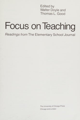 Focus on Teaching