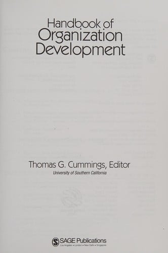 Handbook for organizational development