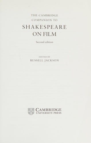 The Cambridge companion to Shakespeare on film
