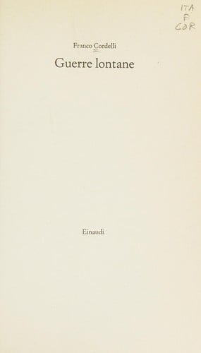 Guerre lontane