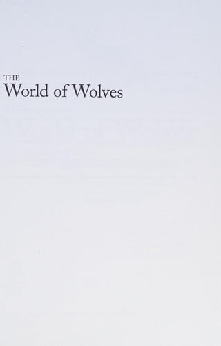 The world of wolves