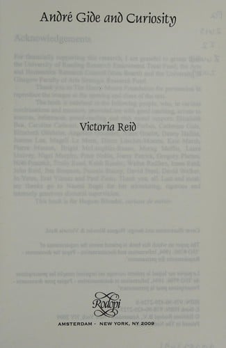 André Gide and curiosity