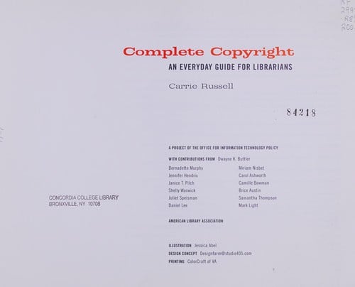 Complete copyright