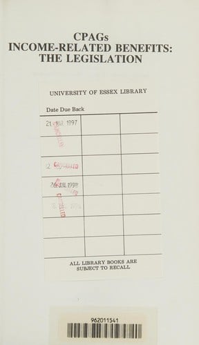 CPAG's income-related benefits