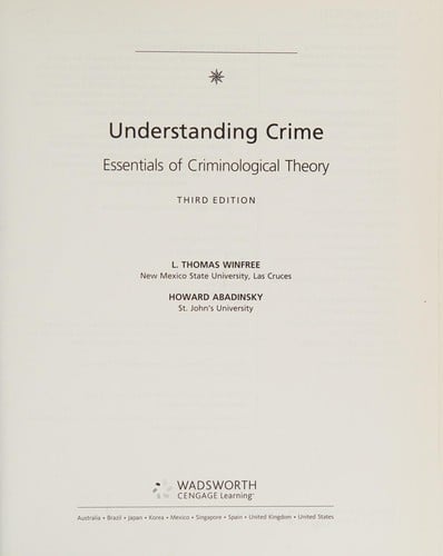 Understanding crime