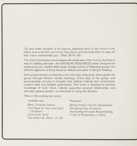 First steps for new & used Christians