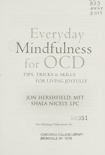 Everyday mindfulness for OCD
