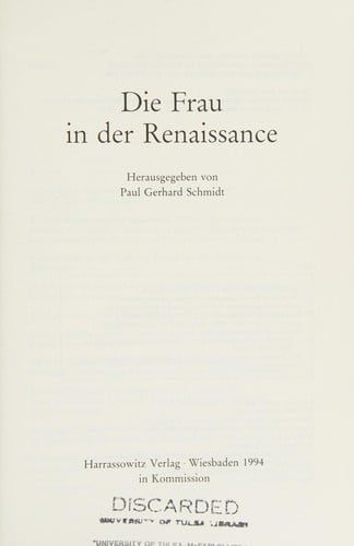 Die Frau in der Renaissance