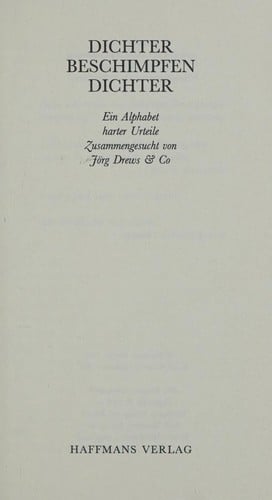 Dichter beschimpfen Dichter
