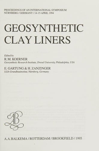 Geosynthetic clay liners