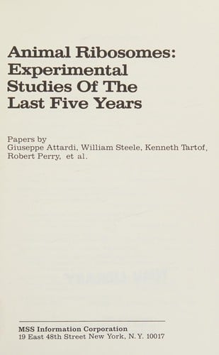 Animal ribosomes: experimental studies of the last five years
