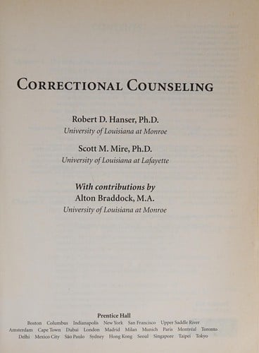 Correctional counseling