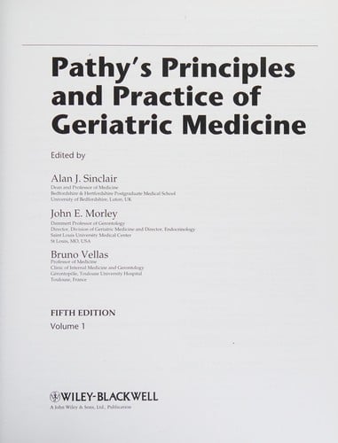 Pathy's principles and practice of geriatric medicine