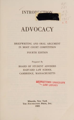 Introduction to advocacy