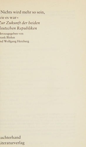 "Nichts wird mehr so sein, wie es war"