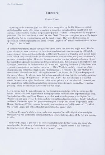 Human rights and penal issues