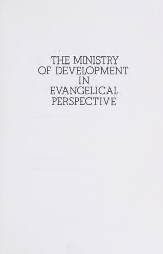 The Ministry of development in evangelical perspective