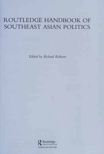 Routledge handbook of Southeast Asian politics