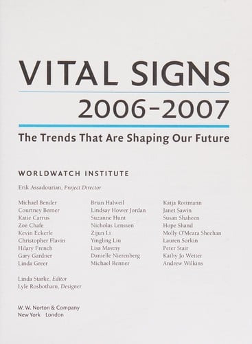 Vital signs 2006-2007