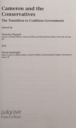 Cameron and the conservatives