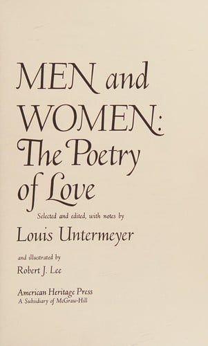 Men and women: the poetry of love