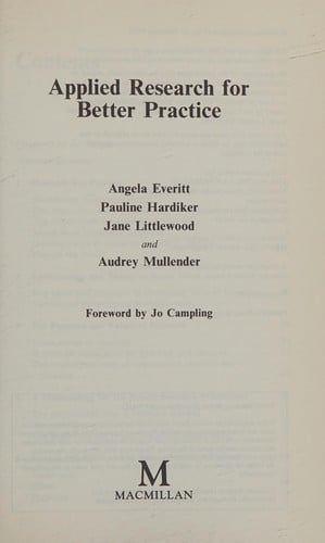 Applied research for better practice