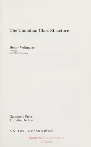 The Canadian class structure