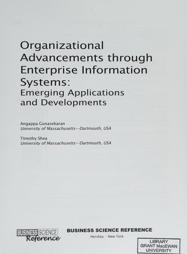 Organizational advancements through enterprise information systems