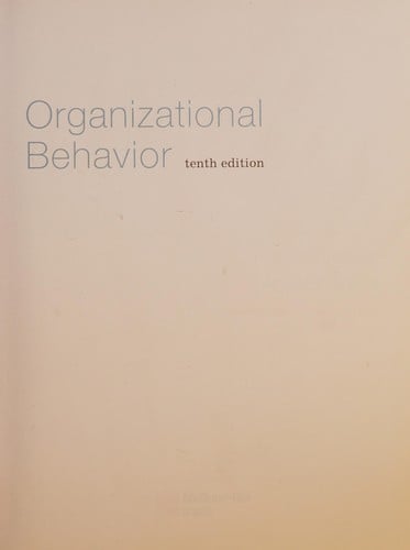 Organizational behavior
