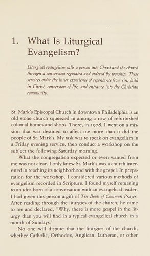 Liturgical evangelism