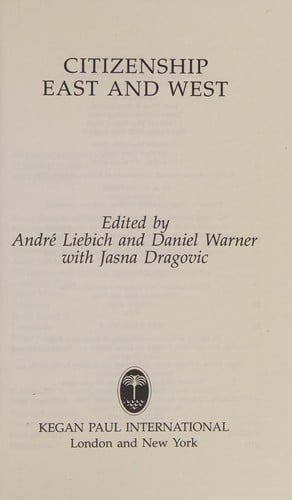 Citizenship, East and West
