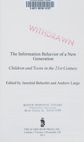 The information behavior of a new generation