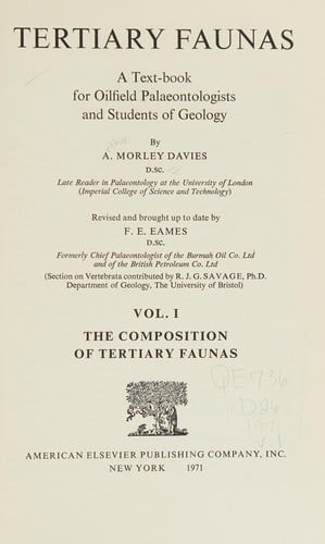 Tertiary faunas