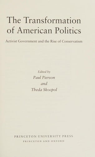 The transformation of American politics