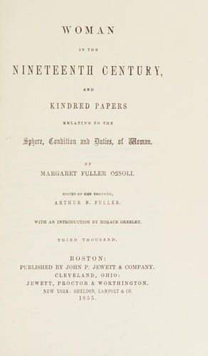 Woman in the nineteenth century, and kindred papers
