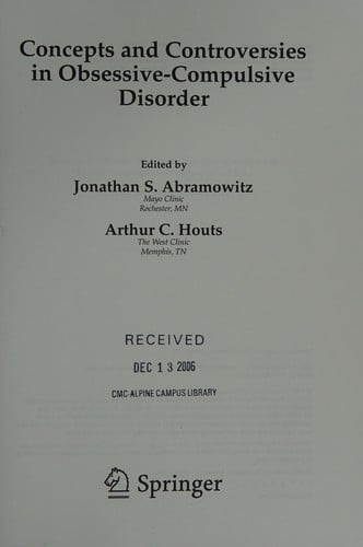 Handbook of OCD