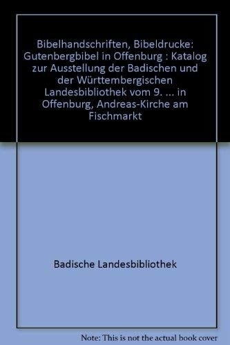 Bibelhandschriften, Bibeldrucke