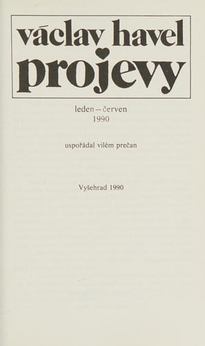 Projevy, leden-červen 1990