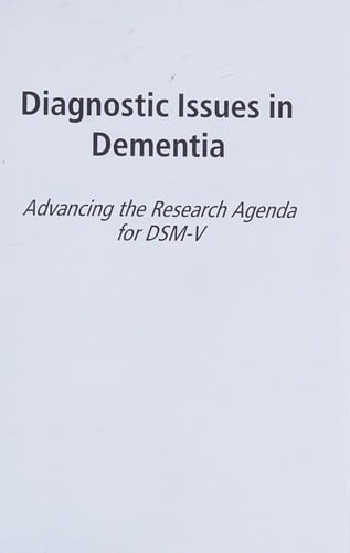Diagnostic issues in dementia