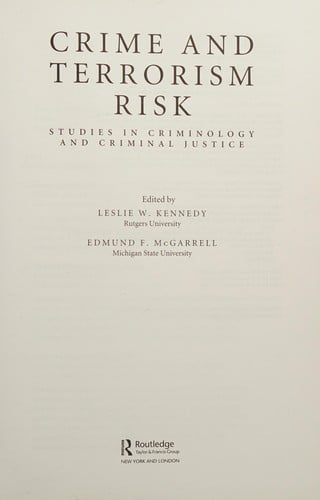 Crime and terrorism risk