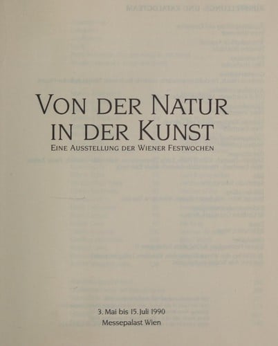 Von der Natur in der Kunst