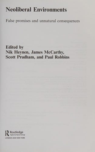 Neoliberal environments