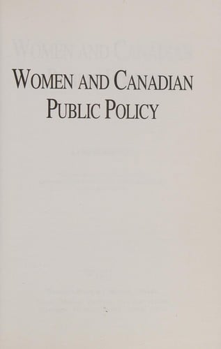 Women and Canadian public policy