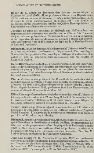 Souveraineté et protectionnisme en matière culturelle