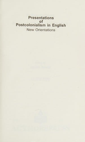 Presentations of postcolonialism in English
