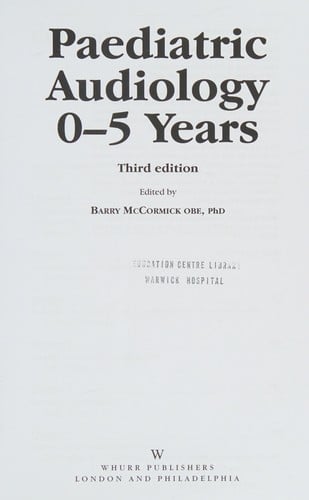 Paediatric audiology 0-5 years