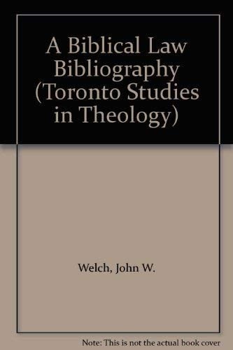 A biblical law bibliography