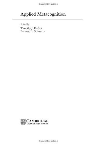 Applied metacognition