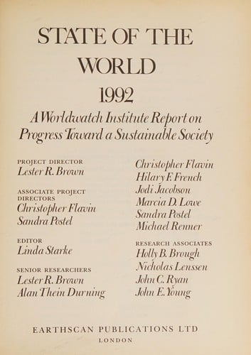 State of the world, 1992